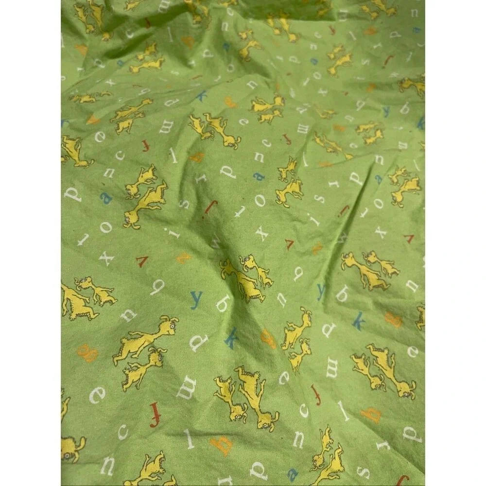 Dr.Seuss Nursery Fitted Green Crib Sheet for mattress  by Trend Lab